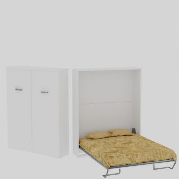Шкаф -кровать готовая  "Лайт" (белая) , H-160